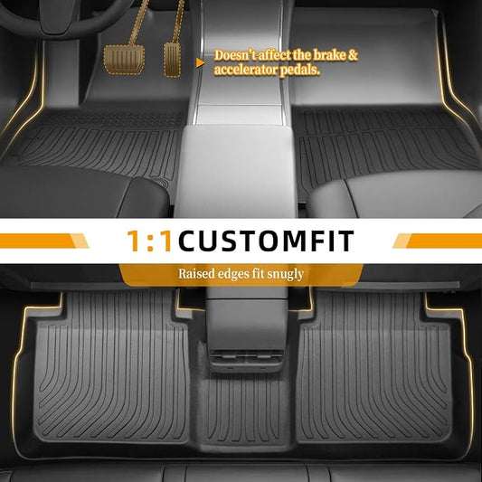 Floor Mats for Subaru Crosstrek 2018-2021-2023, for Subaru Impreza(NOT Hybrid) 2017-2023, Front Rear Mats & Cargo Mat, TPE Anti-Slip Waterproof Summer Winter Floor Liners Car Accessories
