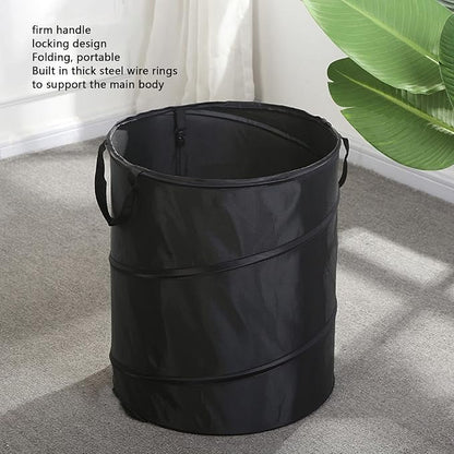 Collapsible Trash Can, 24 Gallon Reusable Outdoor Portable Pop Up Trash Can Camping Trash Can, Locking Design Foldable Waterproof Garbage Can for Parties Camping Recycling
