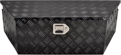 39''Inch Aluminum Trailer Tongue Tool Box Truck Bed Toolbox Truck Trailer Chest Box Underbody Storage Organizer Waterproof Square Storage Organizer w/Lock & Keys Black(‎39" Lx16.5 Wx12 H)