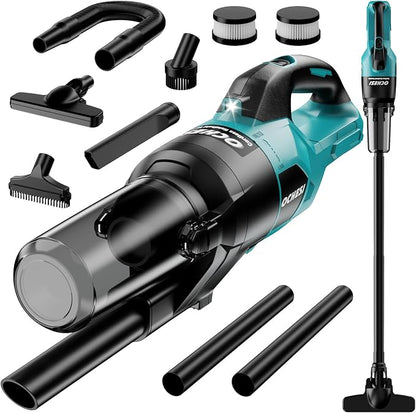 Cordless Vacuum Cleaner for Makta 18V Battery, 6 in 1 Handheld Electric Vacuum Cleaner with HEPA Filter and LED Light, 46 CFM Portable Hand Vacuum for Floor, Carpet, Car (Battery Not Included)