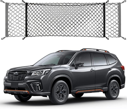 Trunk Cargo Net Compatible with Subaru Forester SK New 2026 2025 2024 2023 2022 2021 2020 2019 2018 2017 2016 2015 2014 2013 2012 2011 2010 2009 2008 2007-1998 Car Rear Nylon Mesh Tailgate Netting