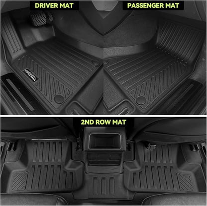 Tongama-Floor Mats for 2022-2026 Hyundai Tucson Gas, All Weather TPE Trunk Mat and Backrest Mats and Cargo Net and Door Sill Guards for Hyundai Tucson Floor Liner Accessories