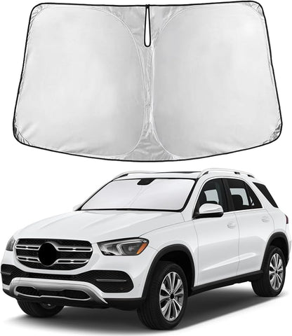 EcoNour Windshield Sunshade Compatible for Mercedes Benz GLA Class 2015-2018 2019 2020, Sun Visor for Front Windshield & Window Sun Shade Cover, UV Heat Blocker & Protector, Car Accessories