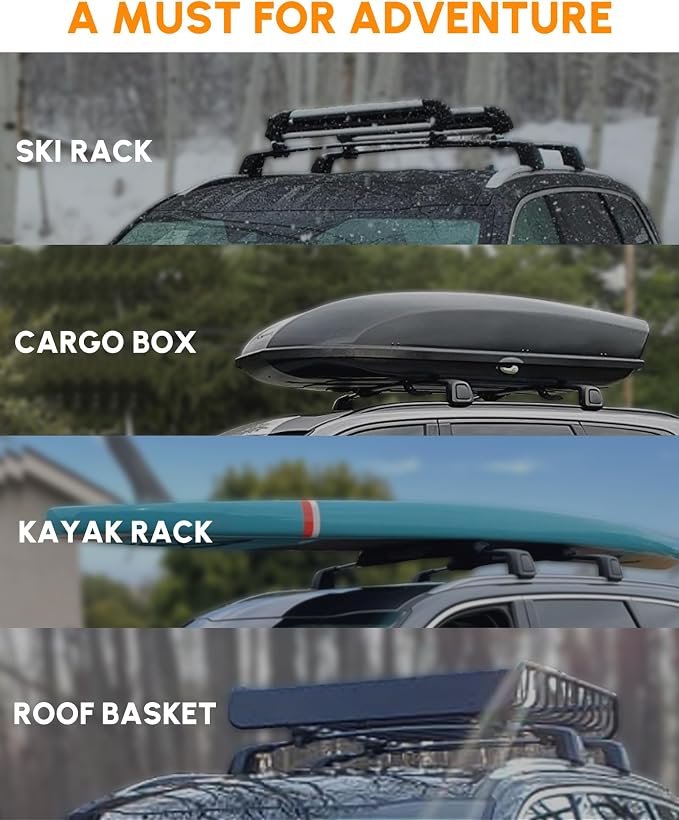 Upgraded Cross Bars Fit for Volvo XC60 2018-2026 Lockable Roof Rack Crossbars Cargo Accessories