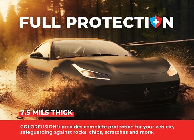 ColorFusion PPF by VViViD, Matte Stealth Midnight Black Dry Apply PPF Vinyl Car Wrap Roll 6ft x 5ft