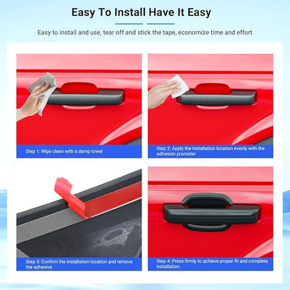 PTYYDS 14Pcs Door Handle Cover Compatible with 2021-2025 Ford Bronco Door Bowl Cover (with Smart Hole) ABS Glossy Black Inner Handle Trim Replacement for 2021-2025 Ford Bronco Accessories