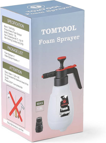 Foam Sprayer, Foaming Pump Blaster Hand Pressure Snow Foaming Cannon Water Blaster, Hand Pressurized Soap Sprayer Manual Foam Cannon Car Wash