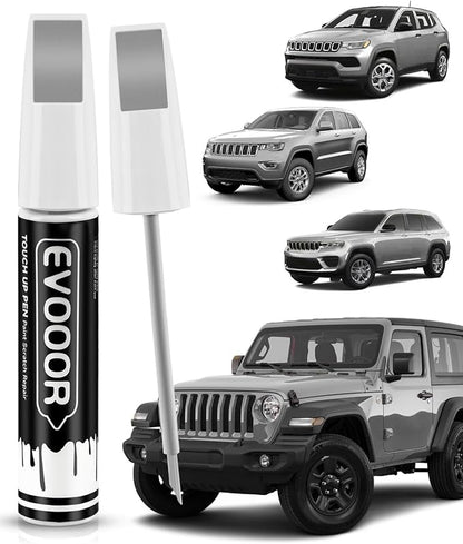 PSC/JSC Billet Silver Metallic Touch Up Paint Compatible with JeepExact Match 2 in 1 Touch up Paint for Chips and Nicks Repair