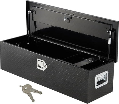 Garvee 48 Inch Truck Bed Tool Box, Heavy Duty Aluminum Pickup Tool Chest with Sliding Shelf, Waterproof & Rust-Resistant Storage Organizer for Truck, RV, Trailer