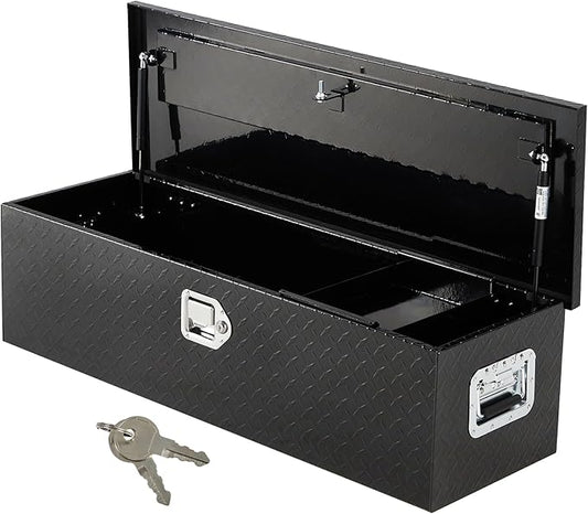 Garvee 48 Inch Truck Bed Tool Box, Heavy Duty Aluminum Pickup Tool Chest with Sliding Shelf, Waterproof & Rust-Resistant Storage Organizer for Truck, RV, Trailer