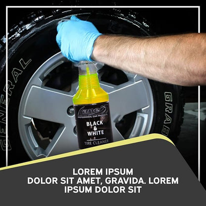 LANE'S Black and White Tire Cleaner- Tire Cleaner, Cleaning Tire Spray, Strong Tire Cleaner - Formulated Cleaning Strength, Restores Rubber to Black, Fast Acting Tire Cleaner- 1 Gallon