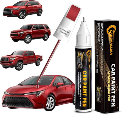 Car Touch Up Paint(3R3 Barcelona Red Pearl) for Toyota, Color Accurate Car Scratch Repair Remover Pen,Automotive Paint Quick & Easy to fix vehicle Chips and Nicks Scuff