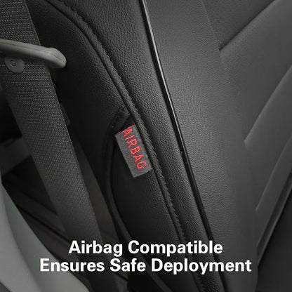 EKR Sienna Seat Covers for 2011-2020 Toyota Sienna L,LE,XLE,Limited,7 Seats,2nd Row Captain Seats W/NO Legrest,Waterproof Car Seat Cover Full Set,Car Seat Protectors- Three Row,Leather(Black)