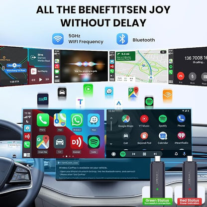 Carlinkit Mini SE Pro Wireless CarPlay Adapter, Wired to Wireless Converter for OEM Factory Wired CarPlay/Android Auto Cars, 5GHz WiFi Fast Connect with USB C/A Dual Port