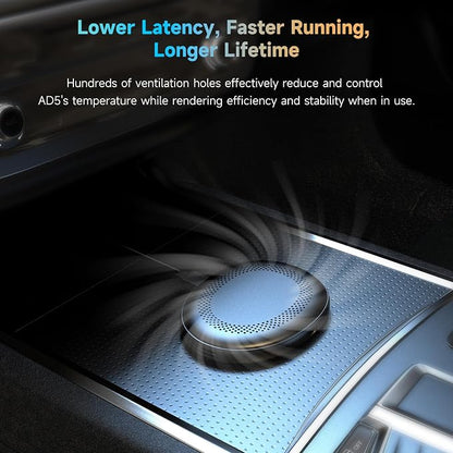 ATOTOZONE AD5 Wireless CarPlay Adapter & Android Auto Wireless Adapter, 2025 Upgrade Plug & Play AI Box CarPlay, Smart Box Compatible with YouTube, Dual Wi-Fi, ChatGPT