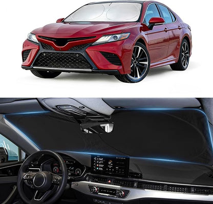 Windshield Sun Shade for 2012-2017 Toyota Camry LE XLE Hybrid SE XSE, Front Window Sunshade Foldable Sun Visor Car Protect from UV Rays & Heat Blocker, Fully Covered Keep Interior Cooler Accessories