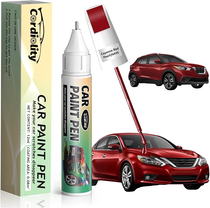 NAH Cayenne Red Pearl Touch Up Paint for Nissan, Color Accurate Car Paint Scratch Repair Pen, Quick & Easy Fix Automotive Chips and Nicks