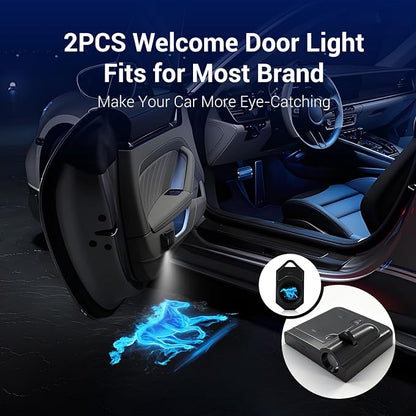 Car Door Lights Logo Projector, 2PCS Car Door Projector Lights Welcome Courtesy Ghost Shadow Lamp Fit for All Car Models by FLYEEGO