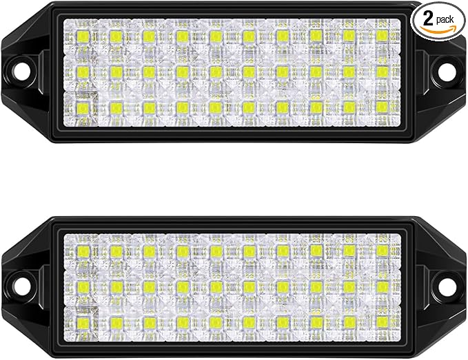 Flush Mount LED Pods, 7 Inch Surface Mount Slim LED Light Bar 12V 24V 40W for Vehicle Boat Truck Trailer Tractor ATV UTV Bumper Backup Lights Reverse Off Road Driving Fog Work Flood Lights 2Pcs