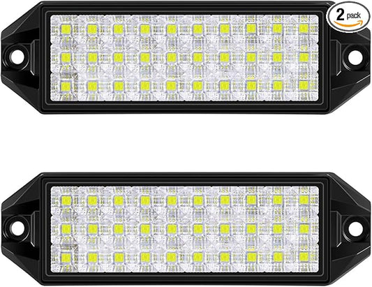 Flush Mount LED Pods, 7 Inch Surface Mount Slim LED Light Bar 12V 24V 40W for Vehicle Boat Truck Trailer Tractor ATV UTV Bumper Backup Lights Reverse Off Road Driving Fog Work Flood Lights 2Pcs