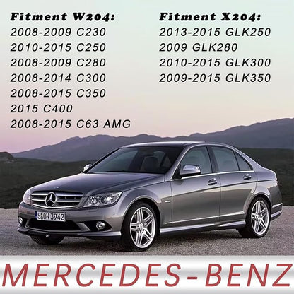 Metal Interior Door Handle Repair Kit (Chrome) | Compatible with Mercedes Benz W204 X204 C230 C250 C280 C300 C350 C63 GLK250 GLK280 GLK300 | Inside Inner Front or Rear Left Driver Side Door Lever