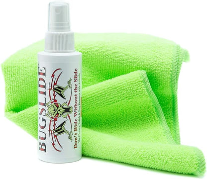 BugSlide 4 Oz Travel Kit with Cleaner with Microfiber Towel - Multisurface Cleaning and Car Detailing Solution That Shines and Degreases Your Car, Convenient Size for Travel