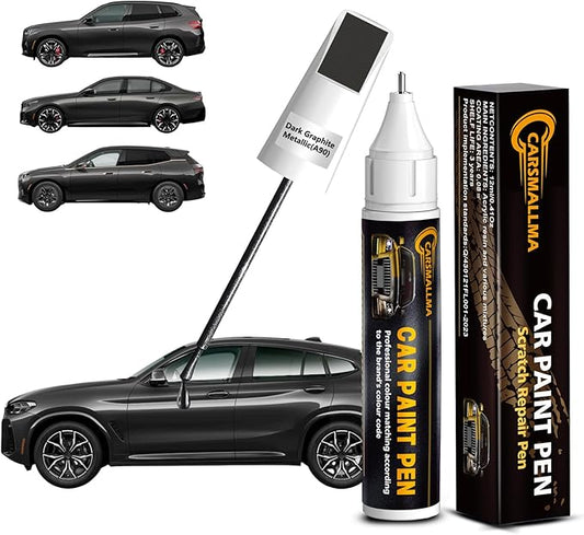 A90 Dark Graphite Metallic Car Touch Up Paint for BMW, Color Accurate Car Paint Scratch Repair Pen Kit Quick & Easy Fix Vehicle Chips and Automotive Nicks Scuff