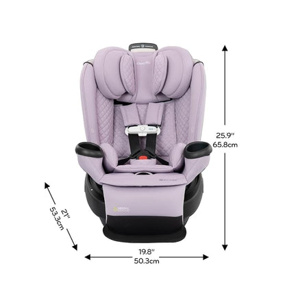 Evenflo Revolve360 Extend All-in-One Rotating Car Seat with Green & Gentle Fabric (Agate)