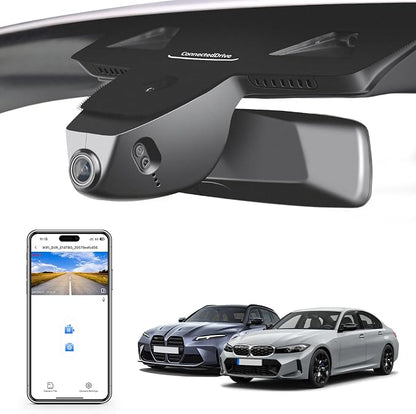Mangoal 4K Dash Cam for BMW 3-Series Gen7 G20 G21 G28 2020-2026 Select 2019 M3 G80 G81(Model D), OEM Style, 2160P UHD Video, WiFi & APP, 64GB Card