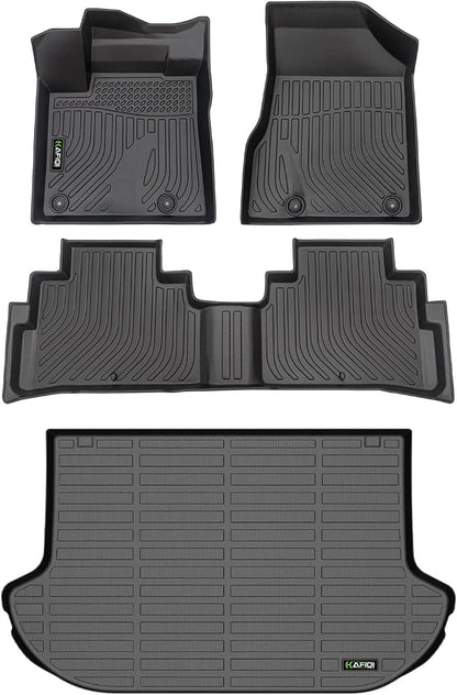 Floor Mats & Cargo Liner for Nissan Murano 2024 2023 2022 2021 2020 2019 2018 2017.5 All Weather Protection TPE Heavy Duty Non-Slip Automotive Floor Liners Set Accessories, Black