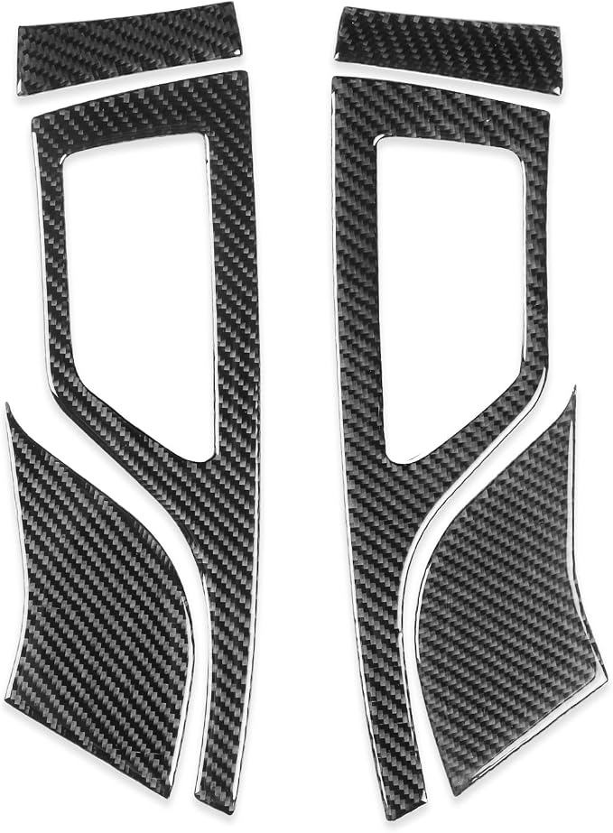 NVCNX Real Premium Carbon Fiber for Toyota 2nd Gen Tacoma Accessories 2012-2015 2013 2014 Car Dash Center Air Vent Panel Cover Interior Trim Thick Overlay Sticker Decal 6PCs - Style B