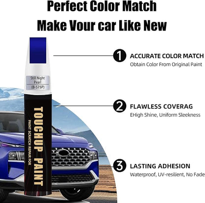 Still Night Pearl(B-575P) Car Paint Touch Up Pen Compatible with Honda,2-In-1 Color Accurate Touch Up Car Scratch Repair Paint Match Honda Series Automotive Scratch Remover for Nicks & Chips Repair