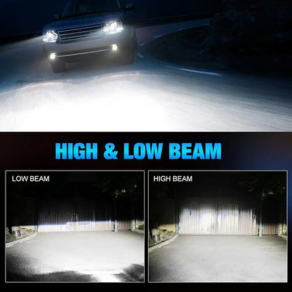 Fit For Ford Explorer (2002 2003 2004 2005) bulbs,9005 9006 High Low Beam and 9145 Fog Light bulbs Combo kit, 6000K White light, 30000LM 500% Brightnes Bulbs, with Fan, Plug n Play, pack of 6