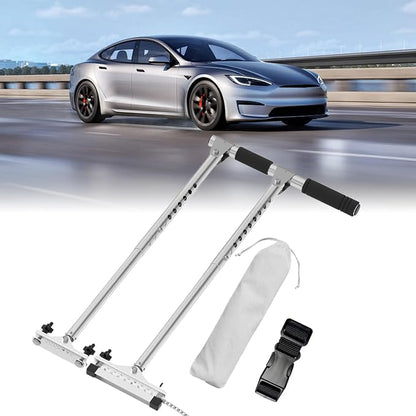 Hand Control for Disabled Drivers, Portable Vehicle Driving Assistance, Adjustable Aluminium Steering and Braking System with Anti-Slip Base, Storage Bag Included