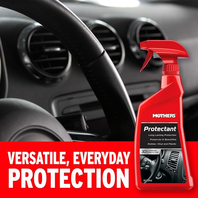 Mothers Protectant, 24 oz. – Long-Lasting UV Protection for Rubber, Vinyl & Plastic, Shields Dash, Trim, Bumpers & Tires from Fading, Cracking & Drying, Restores a Clean OEM Finish (05324)