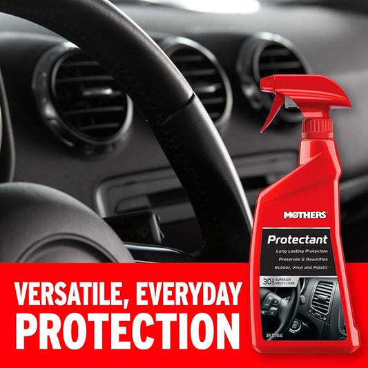 Mothers Protectant, 24 oz. – Long-Lasting UV Protection for Rubber, Vinyl & Plastic, Shields Dash, Trim, Bumpers & Tires from Fading, Cracking & Drying, Restores a Clean OEM Finish (05324)