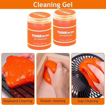 THINKWORK Windshield Cleaner Tool, Car Detailing Kit Interior, Car Cleaning Kit Interior and Exterior Detail Brush, Auto Supplies & Accessories for Men Women