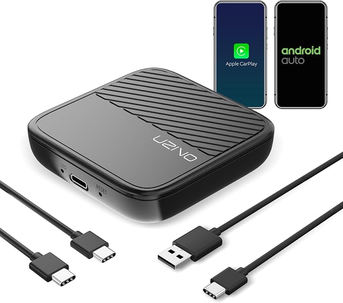 CPW32 Wireless CarPlay Android Auto Adapter for iPhone iOS 10+ and Android 11+ Plug & Play, Auto Connect