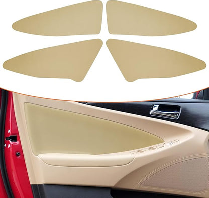 RUIANTE 4pcs Door Panel Cover Trim Replacement Compatible for Sonata 2009-2014 Car Interior Accessories (Beige)