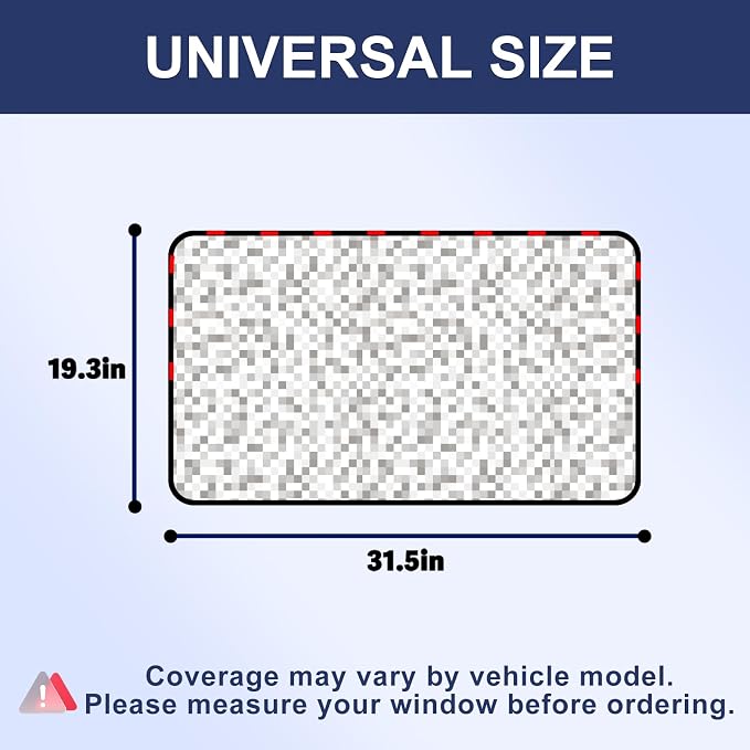 XCBYT Magnetic Car Window Shades for Rear Side Windows, 2 Pack Blackout Sun Shades, 100% Light Blocking UV & Heat Protection Car Curtains with Mosaic Pattern for Travel & Daily Use