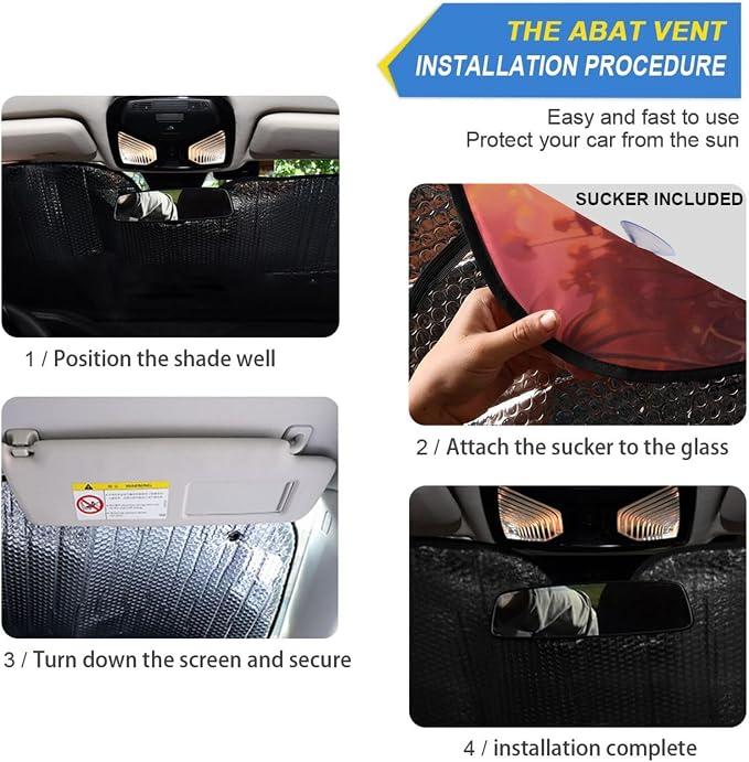 Windshield Sun Shade Flamingos Sunset Front Window Block UV Shades Visor Reflective Retractable for Car SUV Trucks