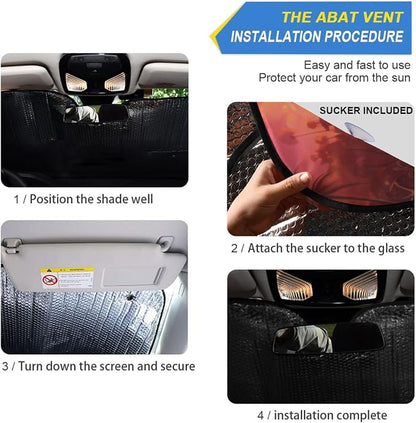 Windshield Sun Shade Flamingos Sunset Front Window Block UV Shades Visor Reflective Retractable for Car SUV Trucks