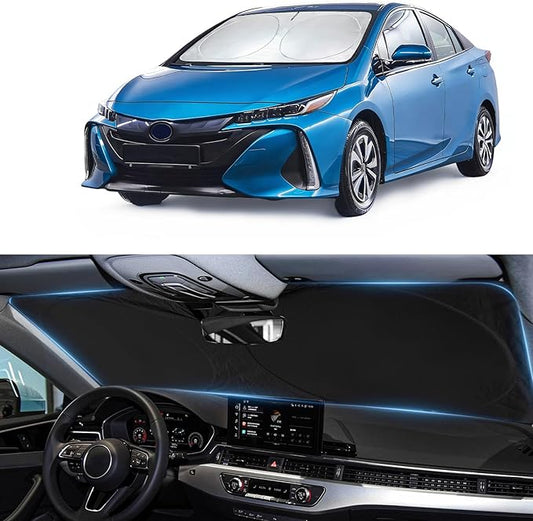 Sun Shade for Prius C Windshield Sunshade Custom fit for 2012-2019 Toyota Prius C Accessories Foldable Front Window Cover UV Bloker Sun Visor Protector