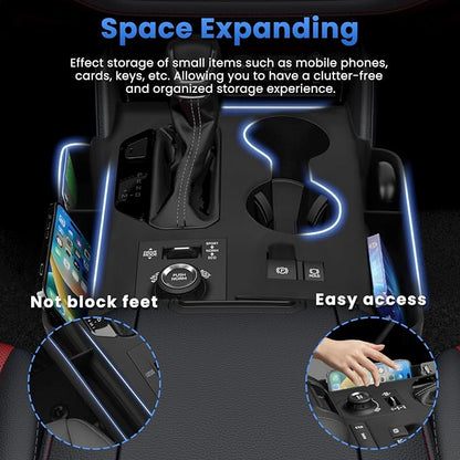 Autorder Silicone Center Console Organizer for 2020-2022 Toyota Highlander Accessories Seat Gap Storage Box Soft Gear Shift Panel Trim Cover