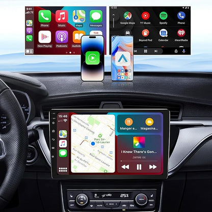 2 in 1 Wireless CarPlay Adapter for iPhone＆Android, Mini Wired to Wireless Adapter for CarPlay ＆ Android Auto, Plug and Play, Low Latency Auto-Connection, USB & Type-C