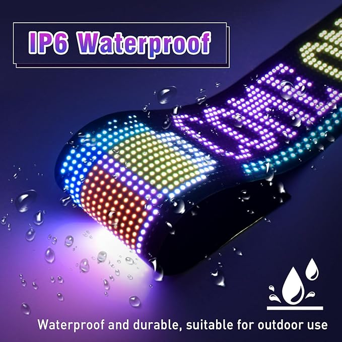 Programmable Devil Eyes for Cars,LED Sign for Car,Bluetooth APP Control,DIY Edit Text, Patterns, Animations