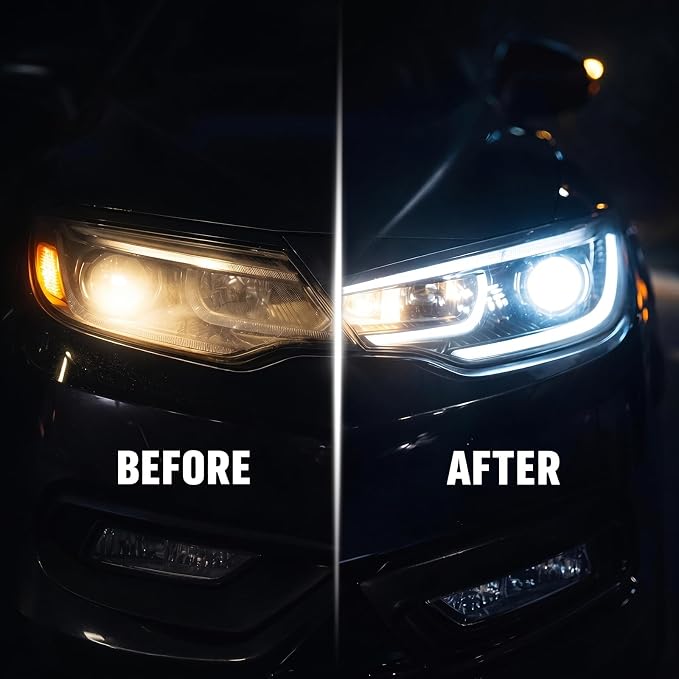 Headlight Restoration Kit Professional Ceramic Coating Headlight Cleaner for Used Car Renovation & Enhance Night Driving Safety for Families & DIY Beginners No Sanding UV Shield Lens Restorer