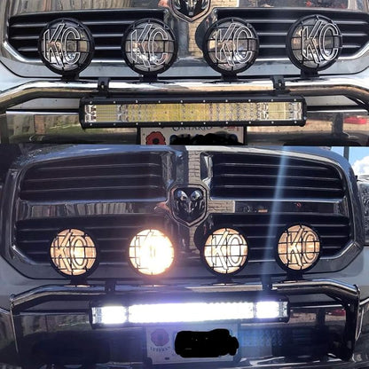 Willpower 15 inch 216W Triple Row Flood Spot Combo Beam Led Bar Driving Boat Off Road Lights for Jeep SUV Truck ATVs (15 inch)