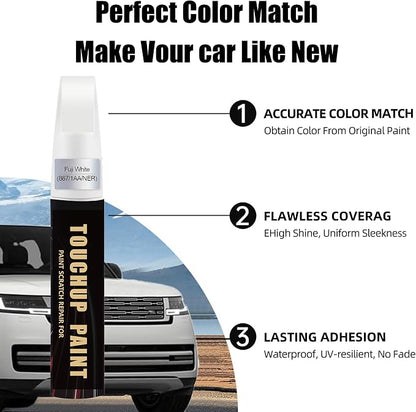 Fuji White(867/1AA/NER) Car Paint Touch Up Pen Compatible with Landrover, 2-In-1 Color Accurate Touch Up Car Scratch Repair Paint Match Landrover Series Automotive Scratch Remover for Nicks & Chips Repair