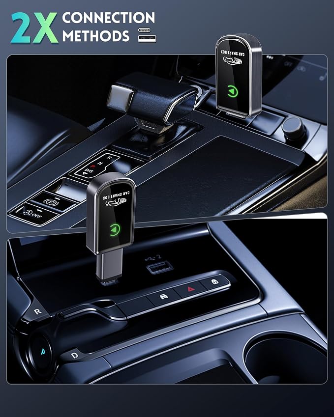Amzfeel Wireless Carplay Adapter for Apple iPhone, Mini Bluetooth Dongle Convert Factory Wired to Wireless Car Play Plug & Play Auto Connect, Low Latency, GPS Units for Cars 2015+ (Brushed Gery)